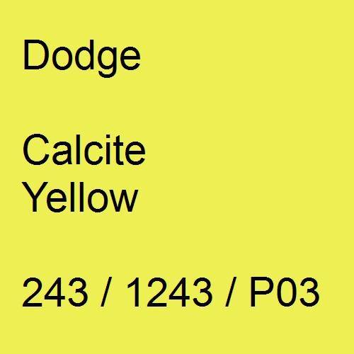 Dodge, Calcite Yellow, 243 / 1243 / P03.